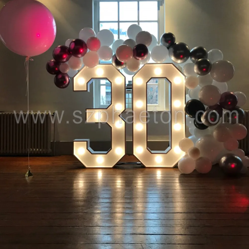 Giant Light Up Numbers Marquee Letters For 30th 60th Birthday