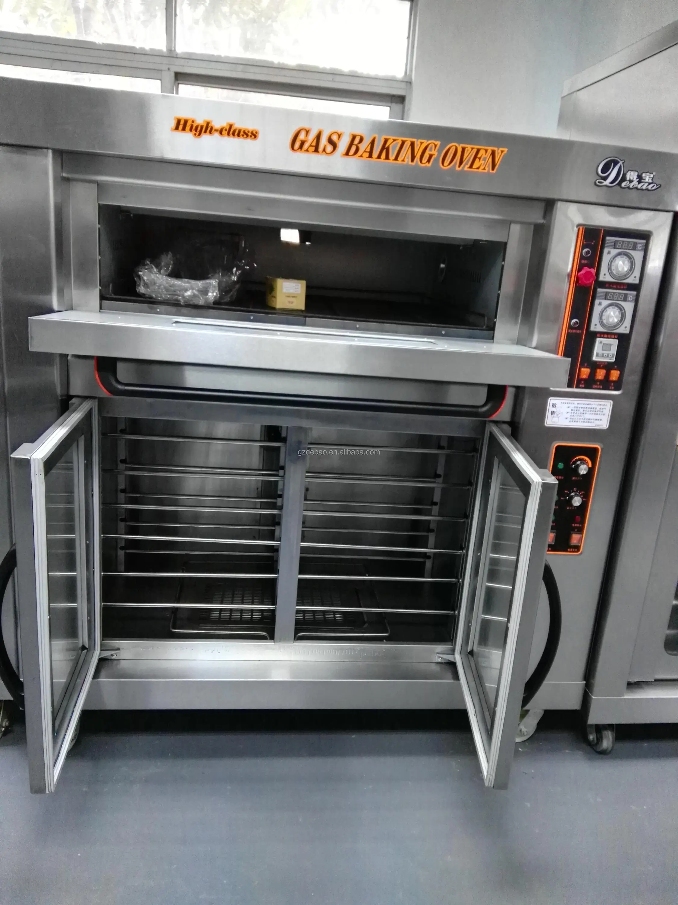 Guangzhou Debao Brand Gas Oven With Bread Proofer Bakery Combo Oven