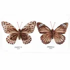 12CM brown artifical christmas Butterfly Decoration with Glitter