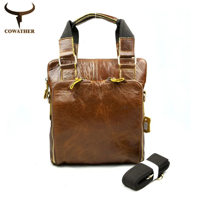 2015 vintage handbags for men casual totes 100% cow genuine leather shoulder bags pure manual durable non-fading free shipping