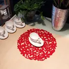 Christmas easter favors red color vintage table cup placemat gift home decor