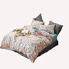 Flower printed 100% cotton quilt cover bedsheets