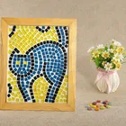Fashionable Kitty frame diy glass mosaic for handicraft gift,gift craft, diy gift mosaic craft