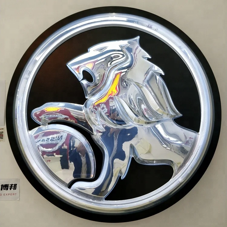 Personalizada al aire libre superficie pulido espejo LED Thermoform del logotipo del coche de PVC de retroiluminada coche logotipo de las marcas nombres corte por láser de coche insignia