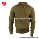 Wholesale Military Knitted Button Closure Acrylic Man Army Sweater