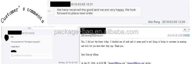 customer's comments