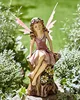 stump Cute resin Solar Fairy Light Garden Decoration