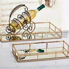 Best wedding decoration glass mirror tray