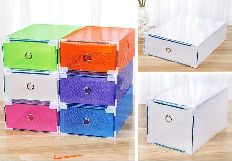 Atistic SFJ NEW Eco-Friendly Shoe Storage Box Case Transparent Plastic Storage Box Rectangle PP Shoe Organizer Thickened drawer Shoe Box (21)
