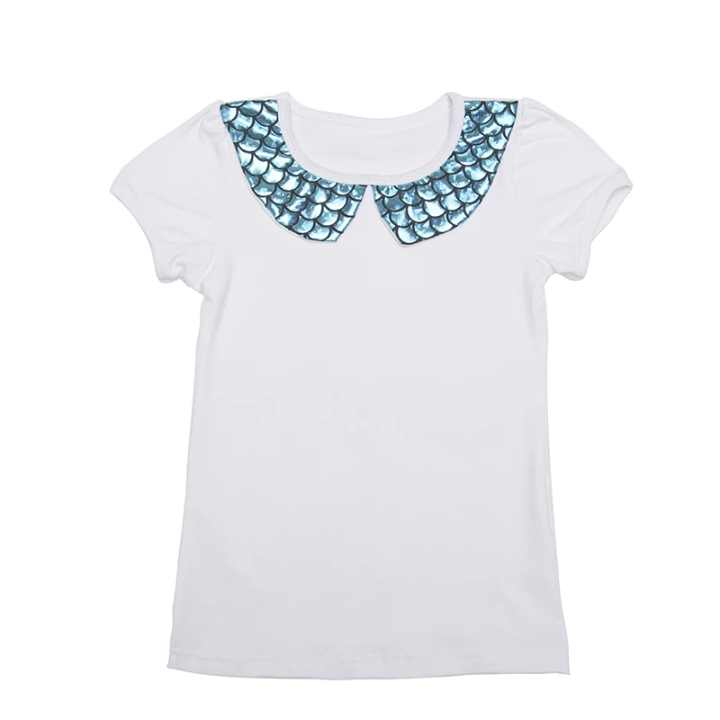 Wholesale Children's Clothing Personalized Girls Mermaid T-Shirt