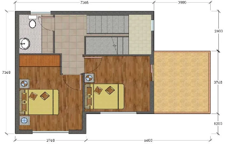 Portable modular prefab villa