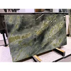 Chinese Peacock green Marble stone slabs tiles