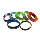 BSCI factory Fashion sport accessories custom logo swirl color silicone bracelet for men