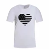 100% cotton joint American flag printing t shirt mens gym athletic t shirts