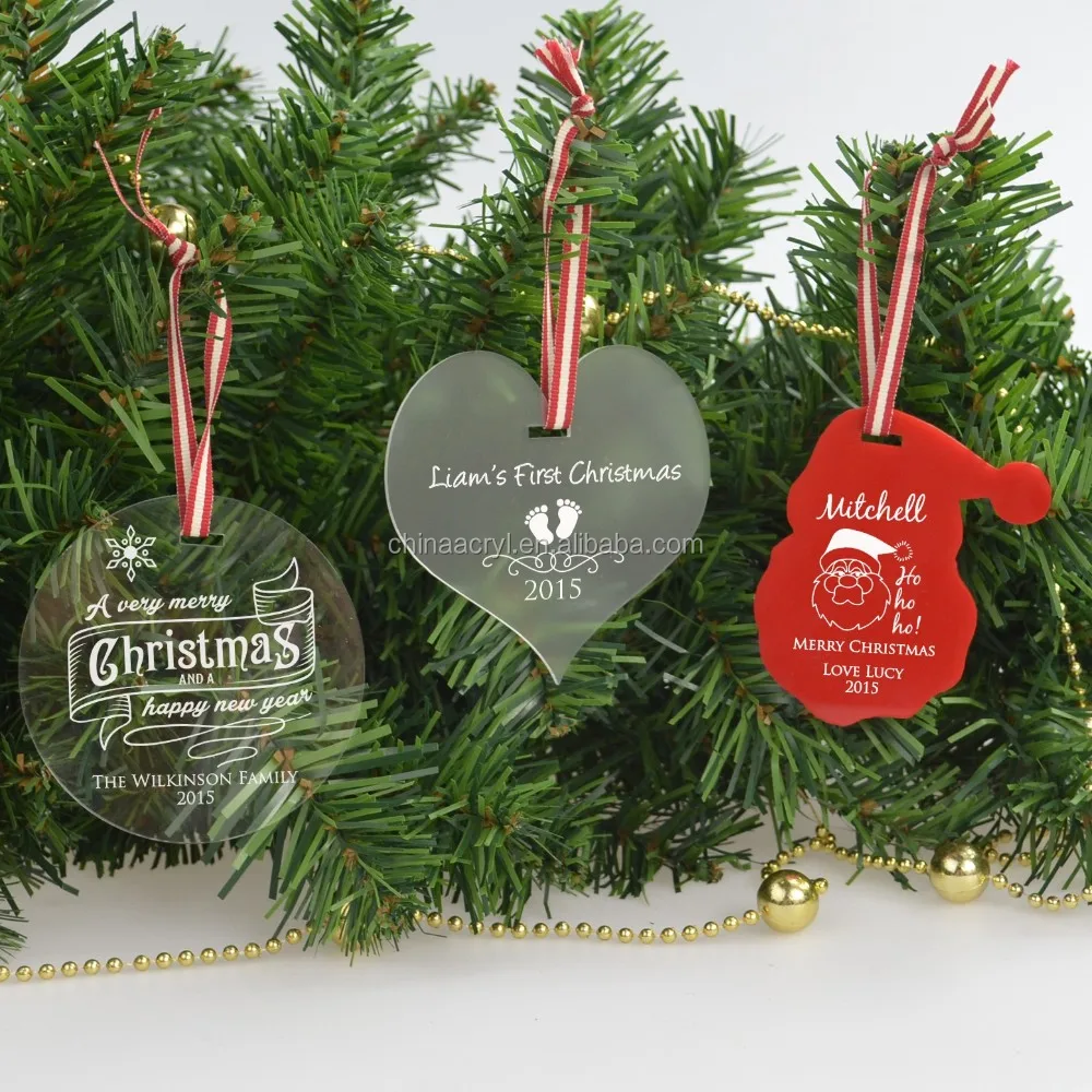 beautiful elegant frosted acrylic christmas tree ornaments 4