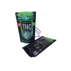 Custom printed sugar packaging bag Aluminum stand up zipper bag with window for chewing gum