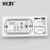Shower room tempered glass door handle hardware accessories suit with glass clamp hinge