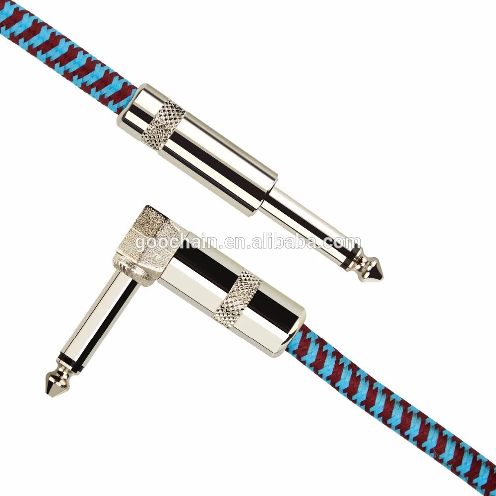6.35mm Colorful Nylon Braided Guitar Cable Musical Instrument Audio Cable - ANKUX.COM