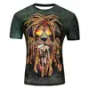 Hot Selling New Fashion 3D Lizard /apple Printing Men t shirt Summer Groot Short Sleeve tshirt Men Tops Plus Size