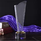 laser engraved Clear Crystal Military Awards Trophies For 2016 Holiday