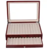 high end glossy piano lacquer large capacity wooden multi layers pen display storage box for collection in stock
