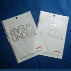 Custom printing translucent plastic PVC slider bags frosted EVA zipper packaging bag for garment/clothing/apparel