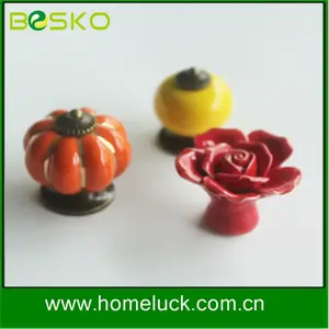 China Red Flower Knobs China Red Flower Knobs Manufacturers And