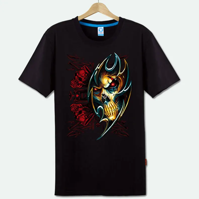 Bleach Kurosaki Ichigo cosplay costumes clothing with skulls anime shirt plus size tee shirts swag clothes 8 colors S- 6XL XM588
