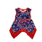 new style summer dress sleeveless halter five-pointed star printed frock babyfashion girls dresses