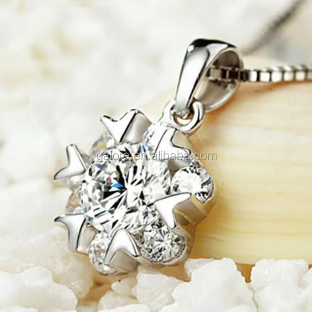 si2142 christmas day gift 925 sterling silver diamond snowflake