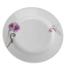 Wholesales High Quality Round shape flower design melamine plastic 10 inch side plate Melamine dinner dish plate