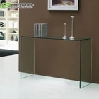 Modern hot bending glass console table