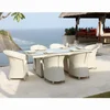 European style contemporary modern dining chair and table sets outdoor white wicker handmade furniture