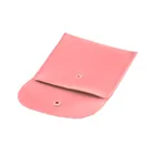 Custom logo printed small luxury velvet fabric envelope flap gift jewelry snap bag pouch