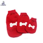 Pretty Crochet Bone Pattern Winter Knitted Heated Dog Sweater