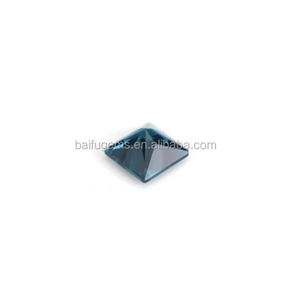 aquamarine london blue princess cut square 9*9 mm