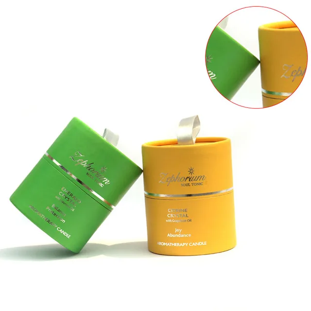recycled green round candle paper gift box cardboard round boxes
