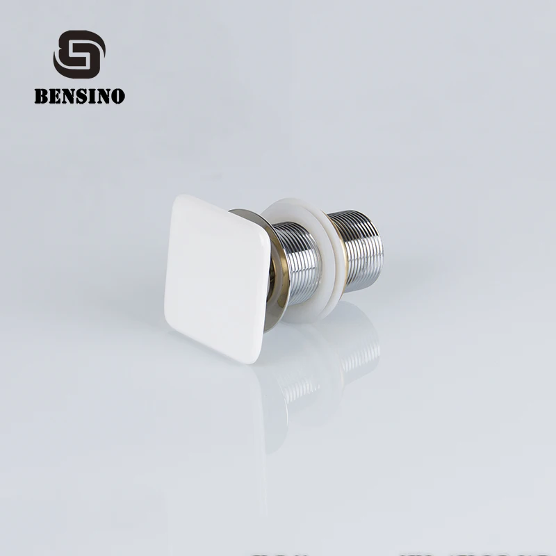 Best Sellers Drainer Pipe Bathroom Sink Drain Wash Brass Basin Waste with Ceramic Cap Bathtub Chrome Plated Push Down Pop-up