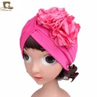 3D Flower Kids Headband Floral Chemo Headwrap Baby Bonnet Cap Turban TJM-212KC
