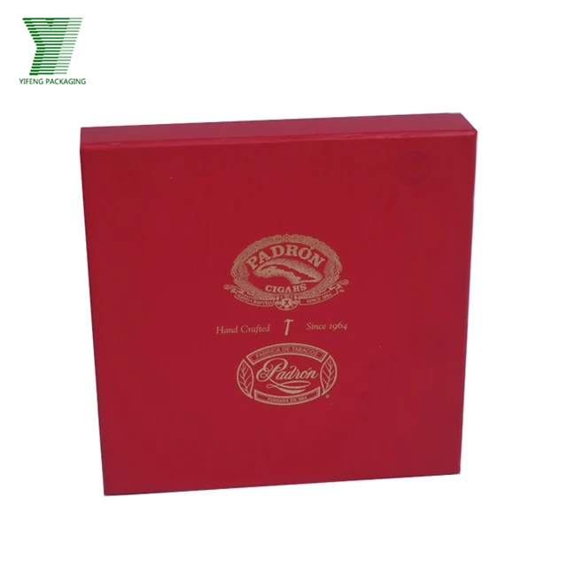 red paper craft cardboard custom luxury gift cigar packaging box