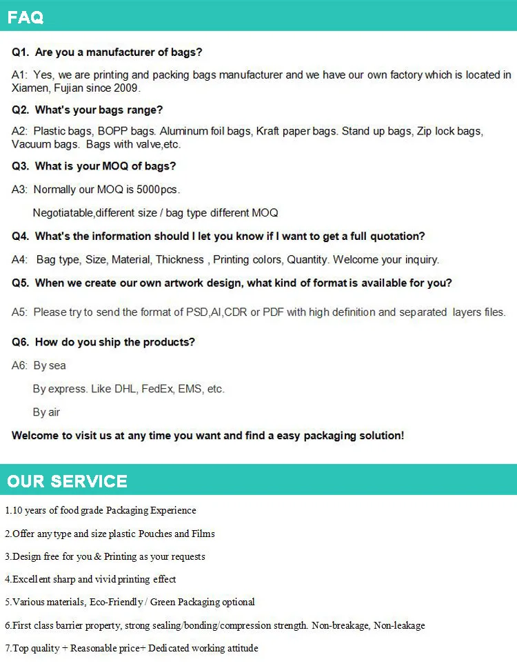 FAQ and OUR SERVICE