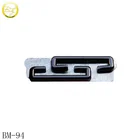 Zinc alloy gunmetal letter logo tag wallet metal alphabet label for leather bag