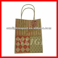 cheap paper gift bag, kraft paper gift bag with handle