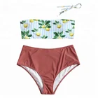 FEIBUSHI Plus Size Swimwear&Beachwear Women Mature Bikini Swimsuit High Waist Beach Bathing suits