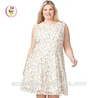 2018 New Product Women Midi xxxl Dress Ladies Plus Size Floral Dress