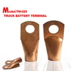 Gold Round Type Copper Tube Crimp Lugs, Electrical Contactor Terminal Lug