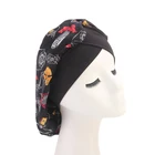 Women Satin Bonnet Sleep Cap Elastic Adjust Hair Loss Hat Print Turban Soft Wrap