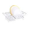 Single Tier Aluminum Large Capacity Kitchen Dish Drainer Rack for Drying Glasses,Bowls,Plates