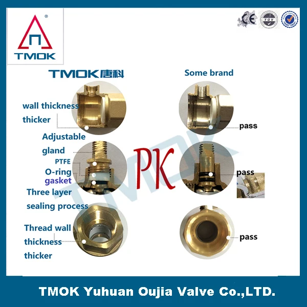 TMOK lockable bronze ball valve brass ball valve with key brass ball valve with lock water meter