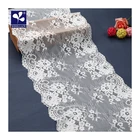 elastic White nylon eyelet lace flat thread jacquard tricot lace for underwear
